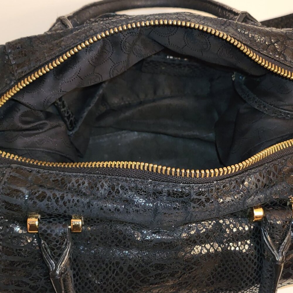 MICHAEL Michael Kors Black Python Embossed Fulton… - image 4